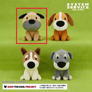 【THE DOG】【Aパグ】THE DOG イラストタッチボールチェーン付きぬいぐるみ