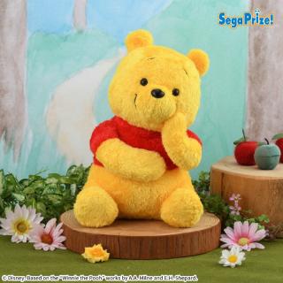 【ディズニー】くまのプーさん　Lぬいぐるみ　考えているポーズ