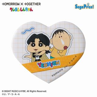 【クレヨンしんちゃん】【B:YEONJUN】TOMORROW X TOGETHER クレヨンしんちゃん ビッグハート型缶バッジ（EX）