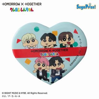 【クレヨンしんちゃん】【F:集合】TOMORROW X TOGETHER クレヨンしんちゃん ビッグハート型缶バッジ（EX）