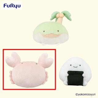 【なんでもいきもの】【Aカニ】なんでもいきもの ぬいぐるみ（カニとこじまとのりおにぎり）