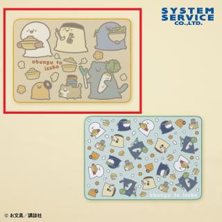 【お文具といっしょ】【Aオレンジ】お文具といっしょ ふわもこブランケット