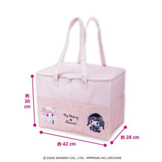 【サンリオ】マイメロディ クロミ 月夜のメロクロひんやりカゴバッグ