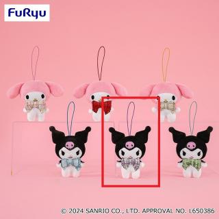 【サンリオ】【Eパープル(クロミ)】マイメロディ・クロミ カラフルツイードリボンマスコット