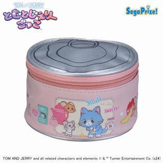 【トムとジェリー】【Bあか】とむとじぇりーごっこ　猫缶型レザー風ポーチ