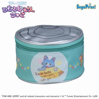 【トムとジェリー】【Aみどり】とむとじぇりーごっこ　猫缶型レザー風ポーチ