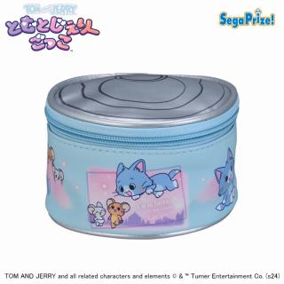 【トムとジェリー】【Cあお】とむとじぇりーごっこ　猫缶型レザー風ポーチ