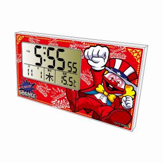 【ジャグラー】【B:RED】ジャグラー 横型電波クロック