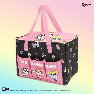 【パワーパフガールズ】【Aブラック×ピンク】パワーパフガールズ 保冷保温バッグ