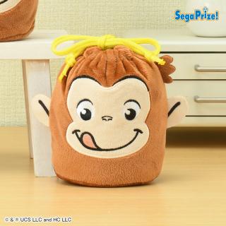 【おさるのジョージ】【Cイエロー】おさるのジョージ　ぽってりぬいぐるみ巾着