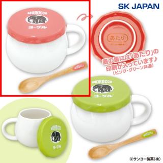 【Aピンク】モロッコヨーグル マグカップ&スプーンセット2