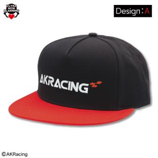 【AKRacing】【Aブラック×レッド】AKRacing ロゴデザインキャップ