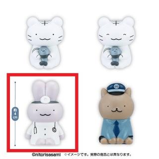 【ホワイトタイガーとブラックタイガー】【Cうさぎ先生】ホワイトタイガーとブラックタイガー　インテリアミニフィギュア