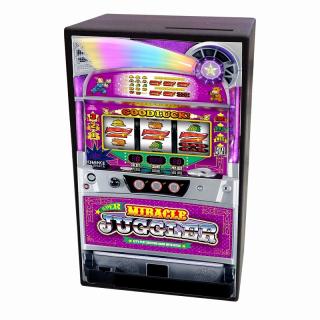 【ジャグラー】【Bスーパーミラクルジャグラー】JUGGLER　光って音が鳴る！コインバンクvol.2