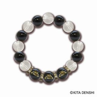 【ジャグラー】【Cオニキス×水晶(刻印:ジャグラー)】ジャグラー パワーストーンブレスレットvol.3