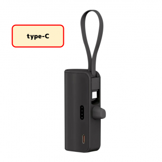 【家電製品(プライズ)】【Bブラック(type-C)】リップサイズ モバイルバッテリー YD-2165