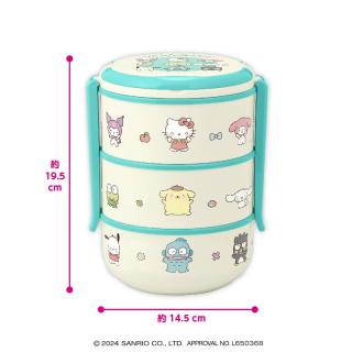 【サンリオ】サンリオキャラクターズ ゆるっとシンプル3段ピクニックランチボックス