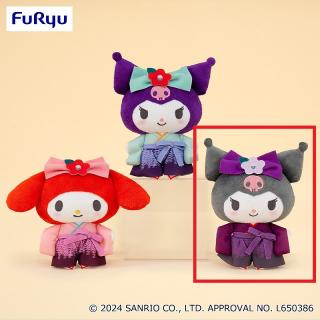 【サンリオ】【Cクロミ(紫＆灰)】マイメロディ・クロミ 和風おめかしぬいぐるみ