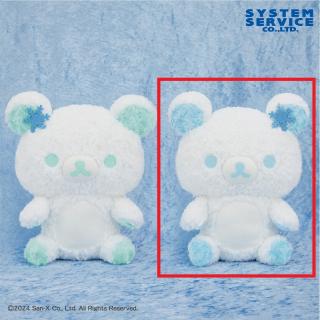 【リラックマ】【Bブルー】リラックマ パステルホワイトローズぬいぐるみXL