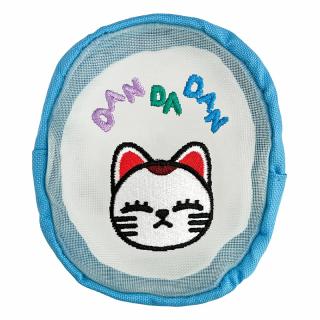 【ダンダダン】【Bブルー】ダンダダン メッシュ刺繍ポーチ