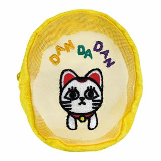 【ダンダダン】【Aイエロー】ダンダダン メッシュ刺繍ポーチ