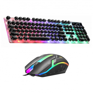【家電製品(プライズ)】【A:Black】ゲーミングキーボード&マウス YD-2700