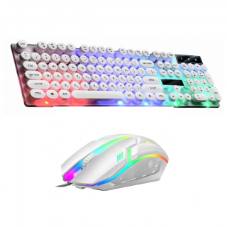 【家電製品(プライズ)】【B:White】ゲーミングキーボード&マウス YD-2700