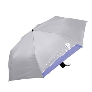 【スヌーピー】【Dみずたまり(グレー)】スヌーピー　晴雨兼用折りたたみ傘