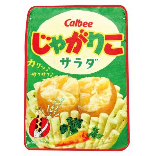 【Aじゃがりこ】人気のお菓子柄フランネルブランケット