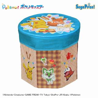 【ポケットモンスター】【Aブラウン×蓋水色】ポケットモンスター　[PtZ]折り畳みボックスチェアー