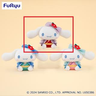 【サンリオ】【Bリボン紫】シナモロール 和風おめかしぬいぐるみ
