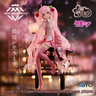 【初音ミク】【セット配送】桜ミク　AMP＋ フィギュア～桜提灯ver.～