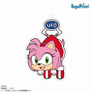 【ソニック】【D:エミー】ソニック・ザ・ヘッジホッグ　UFOつままれ　クリアキーチェーン
