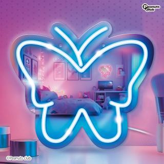 【B:BLUE】LED ネオンライトミラー