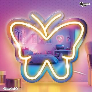 【C:YELLOW】LED ネオンライトミラー
