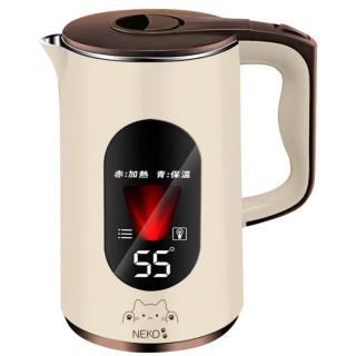 【家電製品(プライズ)】【Aベージュ】NEKO 保温機能付き大容量電気ケトル NK-112