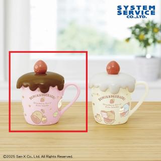 【すみっコぐらし】【Aピンク】すみっコぐらし いちごフェア ケーキ型ふた付きマグカップ