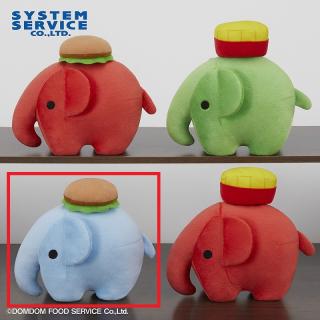 【ドムドムハンバーガー】【Cブルー】ドムドムハンバーガー ハンバーガーとポテトが乗ったどむぞうくんぬいぐるみ