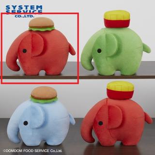 【ドムドムハンバーガー】【Aレッド(ハンバーガー)】ドムドムハンバーガー ハンバーガーとポテトが乗ったどむぞうくんぬいぐるみ