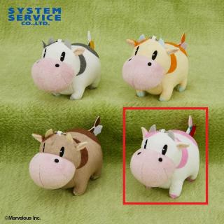 【牧場物語】【Dイチゴ】牧場物語 ボールチェーン付きウシさんぬいぐるみ