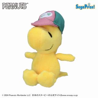 【スヌーピー】【Cウッドストック(ピンク&グリーン)】SNOOPY(TM)　マスコット　カラフルキャップ