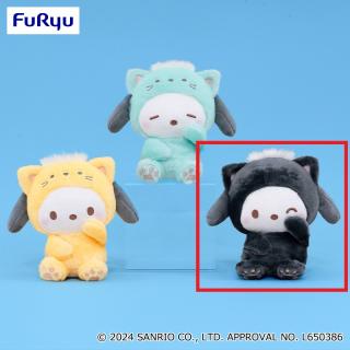 【サンリオ】【Cグレー】ポチャッコ かまってにゃんぬいぐるみ