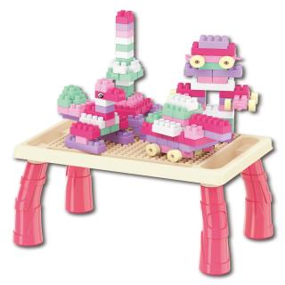 【Bピンク】カラフルテーブルブロックセット