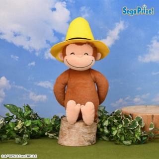 【おさるのジョージ】【ジョージ】おさるのジョージ　LLぬいぐるみ　黄色い帽子