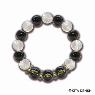 【ジャグラー】【Cオニキス×水晶(刻印:ジャグラー)】ジャグラー パワーストーンブレスレットvol.3