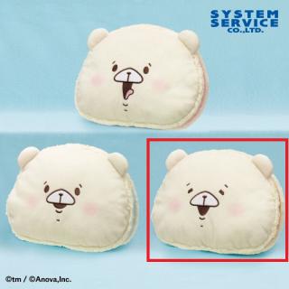 【ともだちはくま】【Cブラウン(側面)】ともだちはくま マカロンクッション