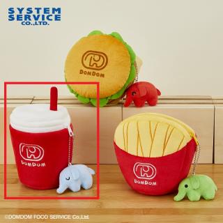 【ドムドムハンバーガー】【Bドリンク】ドムドムハンバーガー どむぞうくんまんぷくマスコット付きポーチ