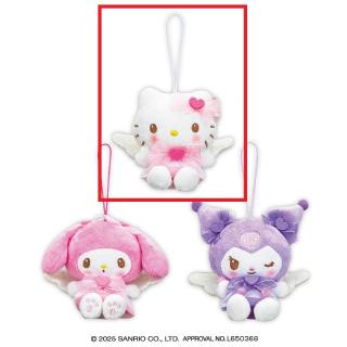 【サンリオ】【Aハローキティ】サンリオキャラクターズ ふんわりリボンエンジェルマスコット1