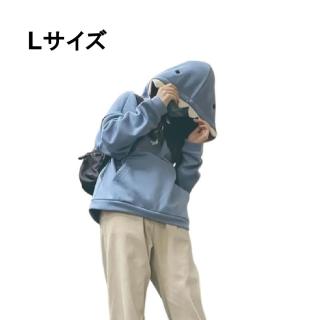 【Aブルー(Lサイズ)】だぼだぼシャークヘッドパーカー
