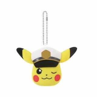 【ポケットモンスター】【Aキャプテンピカチュウ】ポケットモンスター ボールチェーン付きフェイスぬいぐるみ～キャプテンピカチュウ・ヤドン・ミュウ・パモ～